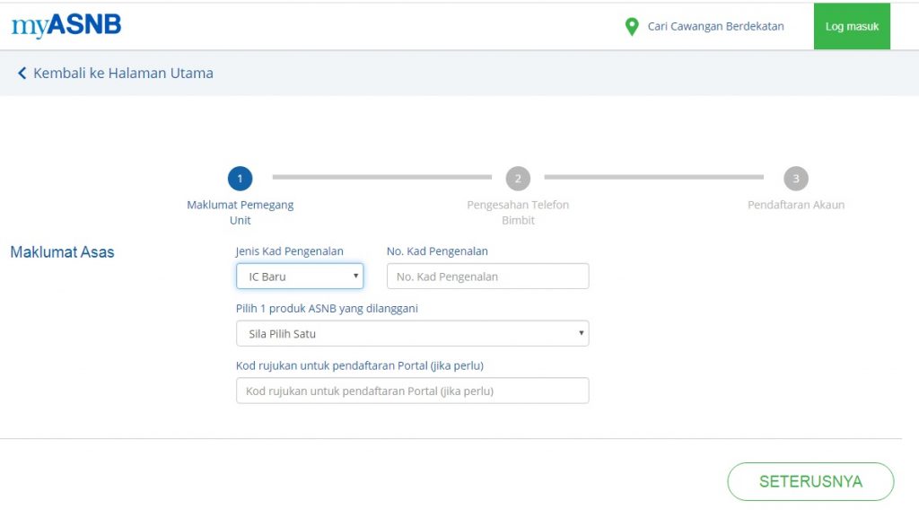 Cara pengeluaran duit ASB secara online