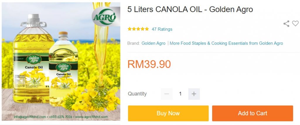 Harga sebotol minyak masak