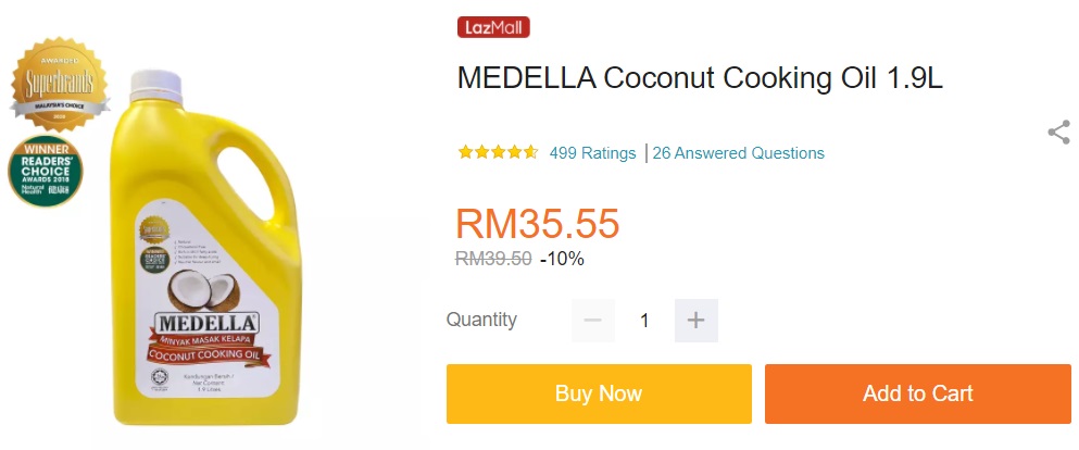 Harga sebotol minyak masak