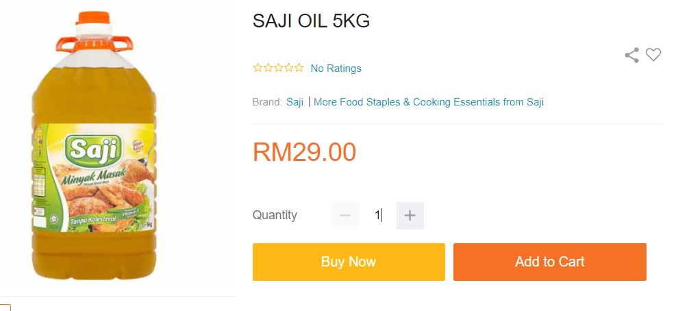 Harga sebotol minyak masak